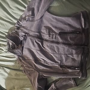 Liverpool-Womans Moto Denim Jacket Sz.1X/Gray/Titanium Wash/Style#LY1058GX